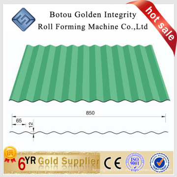 Rollo de panel de metal corrugado que forma la máquina con 1250mm Anchura de alimentación para la casa simple